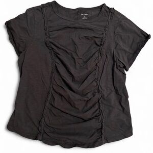 Black Pilcro Ruched Women Top